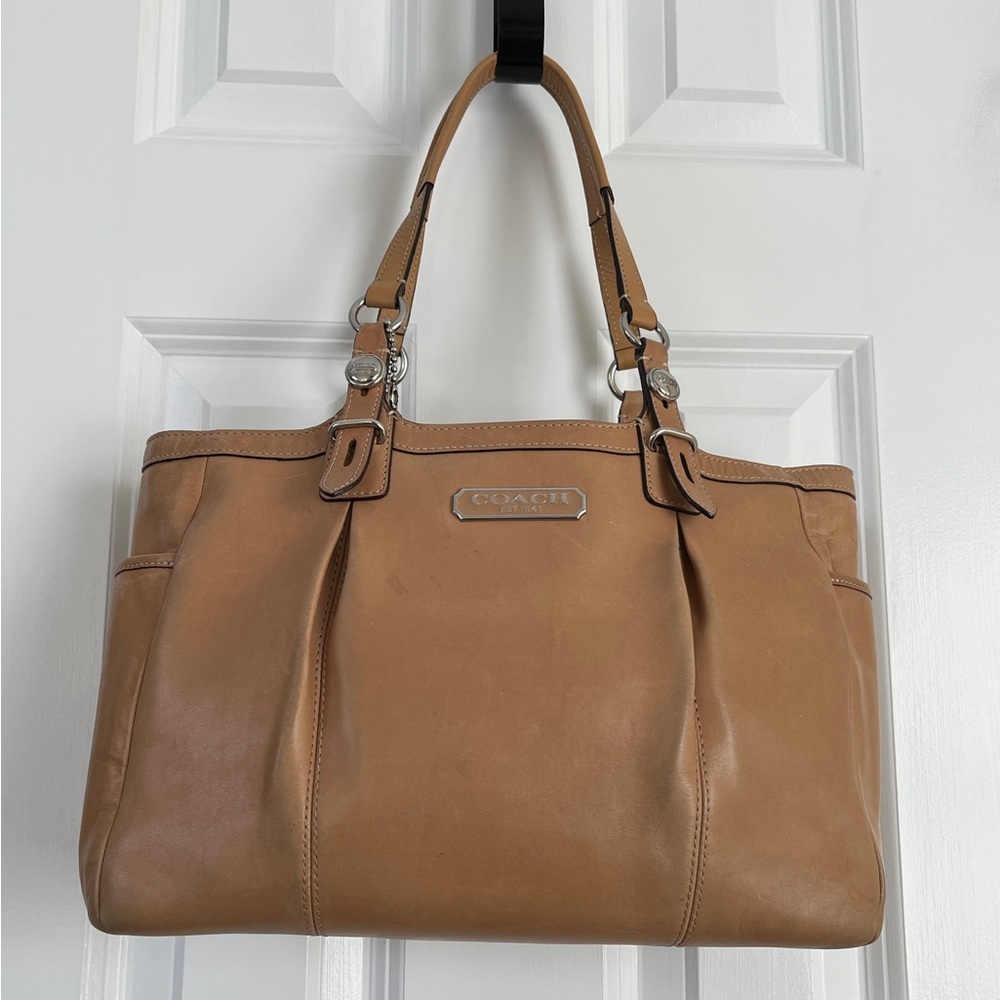 Coach camel colored shoulder bag